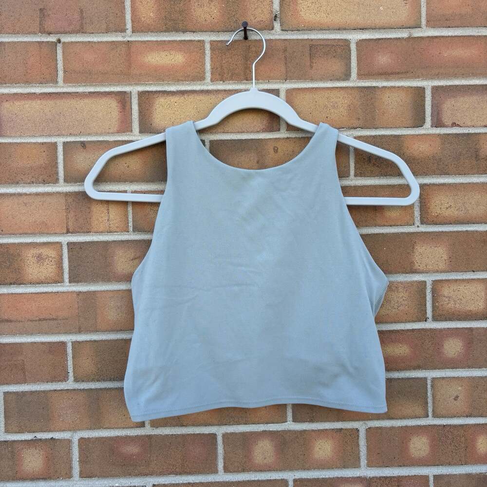 Athleta Womens Medium Light Green Activewear Cropped Tank Top Cropped Active